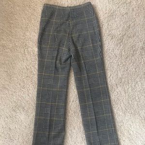 High waisted plaid pants